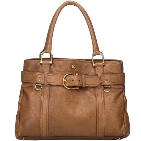 Burberry Brown Leather Medium Buckle Tote Bag Lyst