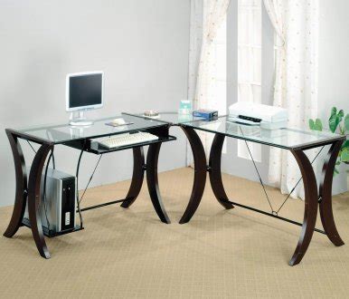 If you ever have any questions, you can reach out to the support team. Clear Glass Top & Espresso Base Modern Home Office Desk