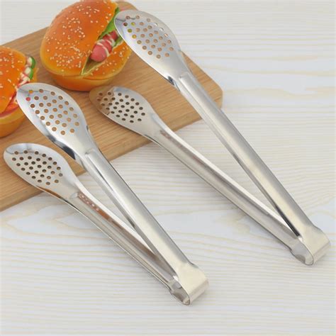 Stainless Steel Food Tongs Buffet Cooking Tool Kitchen Utensils Anti Heat Bread Clip Pastry