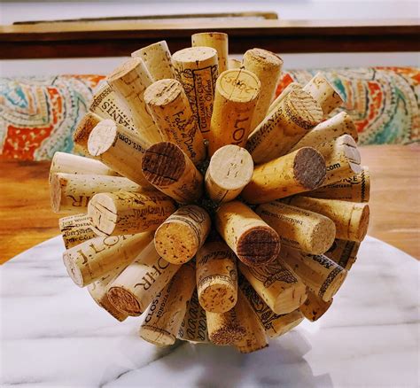 Upcycled Wine Cork Ball Unique Home Décor Decoration Etsy