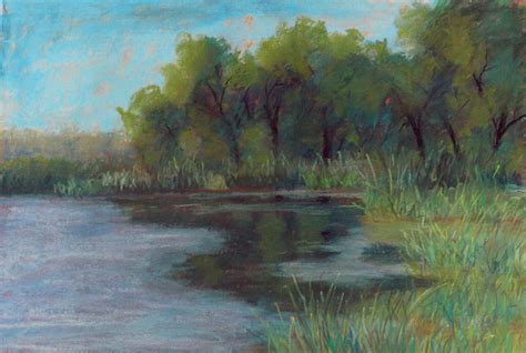 Original Soft Pastel Landscape Painting Etsy