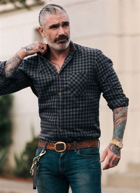 Manly Clothing Clothes Shirt Jeans Tie Jacket Beard Belt Boots Shoes