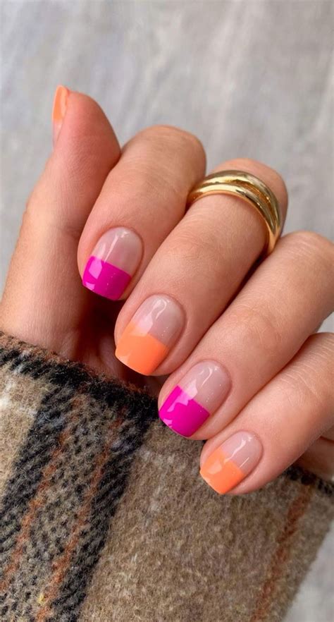 Summer Nail Designs Youll Probably Want To Wear Hot Pink And Orange