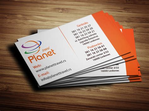 Business Card Design For Travel Agency On Behance