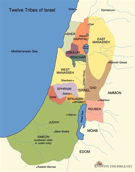 Bible Map 12 Tribes Of Israel Images And Photos Finder