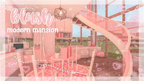 Bloxburg 2 Story Blush Modern Mansion House Build Youtube