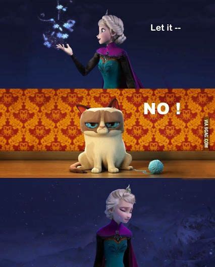 Pin By Ava Grieger On Funny Funny Grumpy Cat Memes Grumpy Cat Frozen