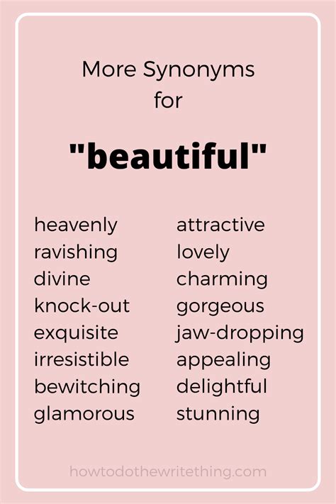 More Synonyms For Beautiful Writing Tips Essay Writing Skills