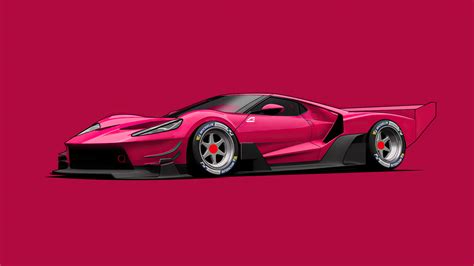 Ford Gt C Vgt Minimal Red 4k Wallpaperhd Cars Wallpapers4k Wallpapers