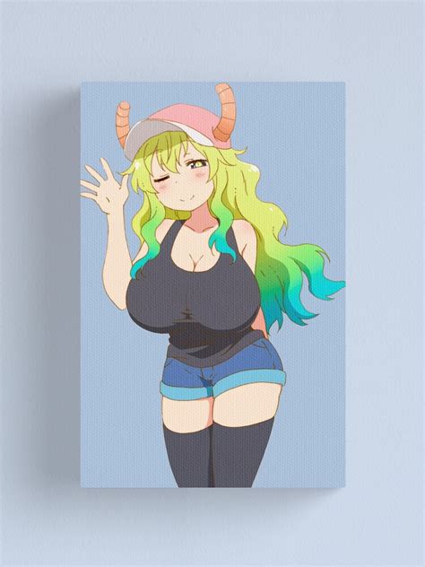 Sexy Lucoa Quetzalcoatl Lewd Boobs Dragon Maid Busty Hentai Ecchi Canvas Print For Sale By