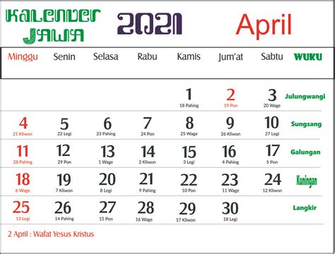Download kalender 2021 pdf yang dapat dicetak lengkap dengan hari libur nasional indonesia dengan desain yang menarik dan unik. Kalender 2021 Indonesia Jawa Lengkap 12 Bulan