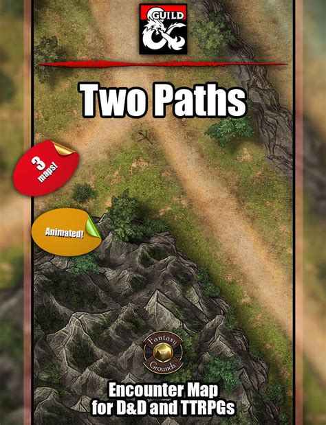 Two Paths Fork In The Road Animated Map Pack Wfantasy Grounds