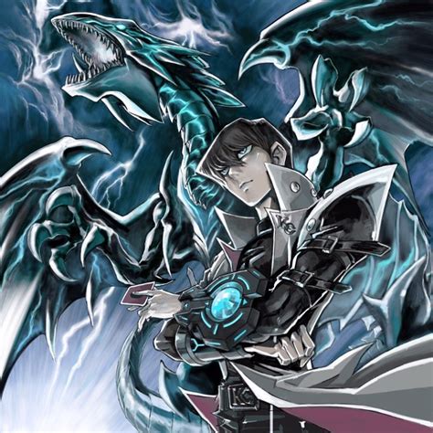 Kaiba Seto And Blue Eyes White Dragon Yuu Gi Ou And 1 More Drawn By
