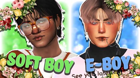 Soft Boy And E Boy Sims 4 Create A Sim Cc List Youtube
