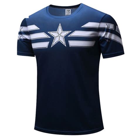 Captain America T Shirt Navy Blue Pkaway