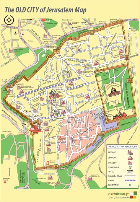 Map Of Jerusalem Walking Walking Tours And Walk Routes Of Jerusalem