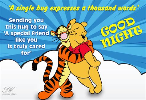 Good Night A Hug Expresses A Thousand Words Premium Wishes
