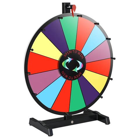 Zenstyle 18 Tabletop Prize Spin Wheel 14 Slots Color With Dry Erase