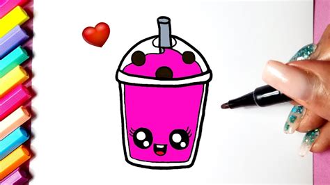 Como Desenhar Milk Shake Fofo Kawaii Desenhos Para Desenhar Drawing