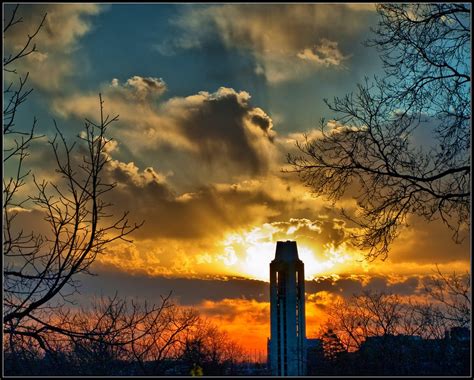Campanile Sunrise University Of Kansas Hdr Image Of The Flickr