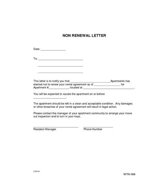 Under this tenancy, the landlord cannot increase rent until the end of the lease, and cannot attempt to evict tenant before the end of the lease, unless the tenant has violated the lease agreement. Non renewal sample letter to landlord not renewing lease