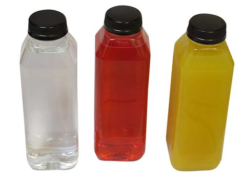 Buy Pcs Empty Clear Bottles Square Pet Ml Pack Juice Milk Food Grade Bpa Free
