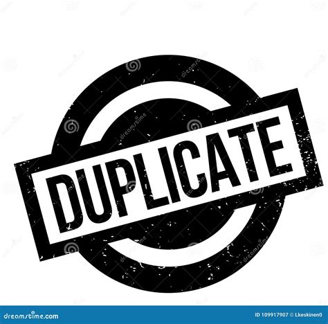 Duplicate Rubber Stamp Stock Vector Illustration Of Duplicate 109917907