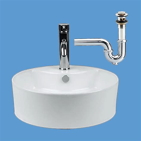 Check spelling or type a new query. Bathroom Vessel Sink White Prescott Ceramic Drain/P-Trap