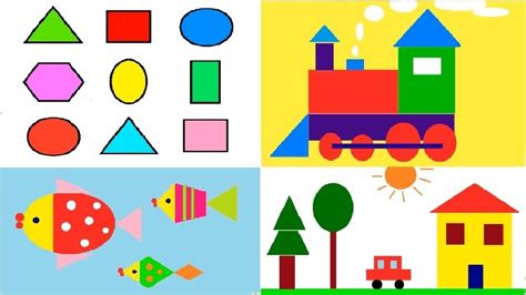 Coloring Shapes And Make Pictures Of Shapes Make Pictures Art