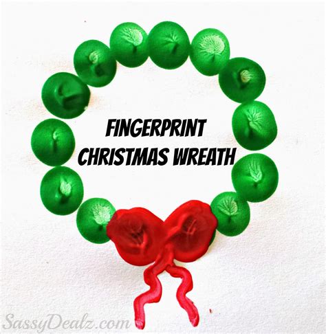 Cute Fingerprint Christmas Wreath Craft For Kids Crafty Morning