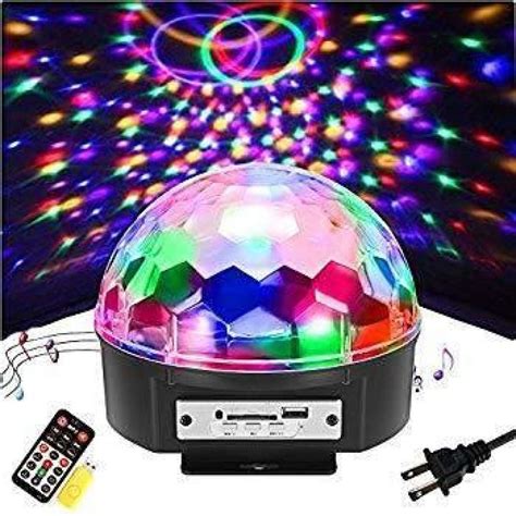 Mp3 Led Crystal Magic Ball 6 Color Rotating Strobe Disco Stage