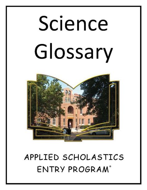 Science Glossary Applied Scholastics Online