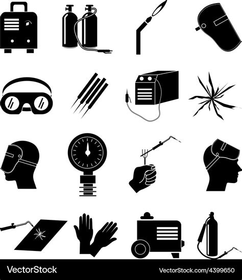 Welding Work Icons Set Royalty Free Vector Image
