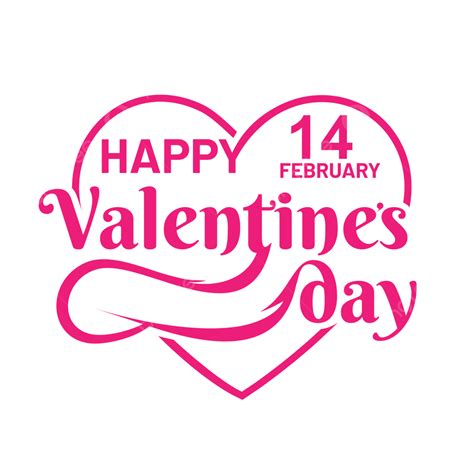 Greeting Text Of Happy Valentines Day With Love Lettering Design