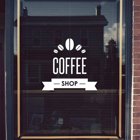 Coffee Shop Cafe Window Sign Vinyl Graphics Sticker Shop Coffee Shop