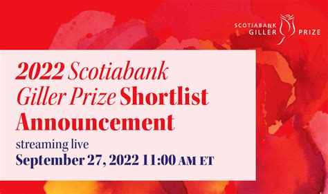 How To Watch The 2022 Scotiabank Giller Prize Shortlist Announcement Scotiabank Giller Prize