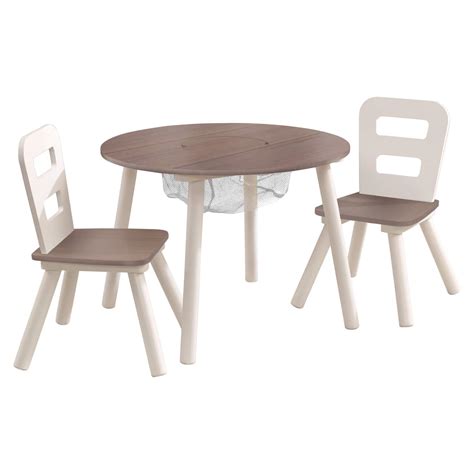 Kidkraft Gray Round Storage Table And 2 Chair Set Michaels