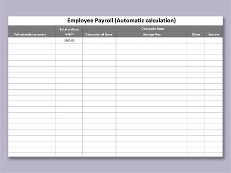 Excel Of Simple Employee Payrollxlsx Wps Free Templates