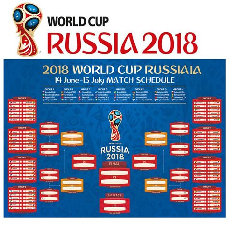 Fifa World Cup Poster Wall Soccer Teams Games Russia 2018 Stickers
