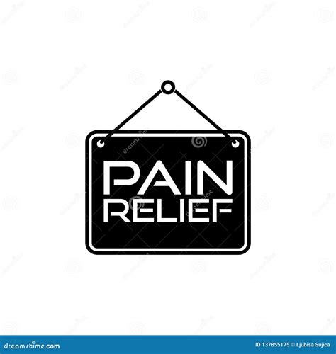 Pain Relief Sign Pain Relief Icon Or Logo Stock Vector Illustration