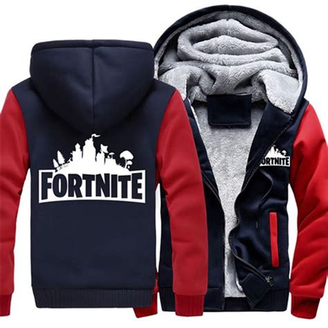 Fortnite Hoodies Sweatshirts For Men Thick Fleece Camouflage Jacket