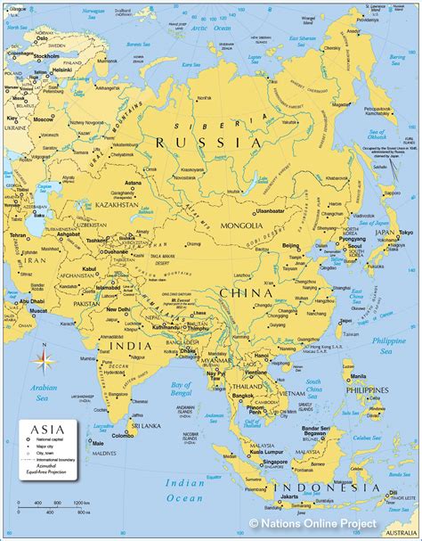 Map Of Asia Political Map Of Asia Nations Online Project