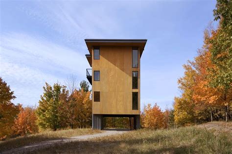 Architecturally Intriguing House In Michigan Usa Glen Lake Tower