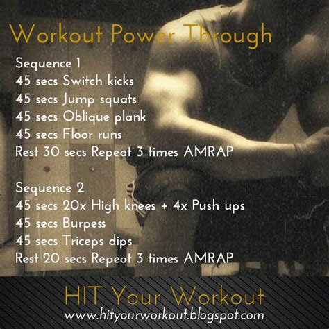 Hit Your Workout Anytime Anywhere Workout Power Through