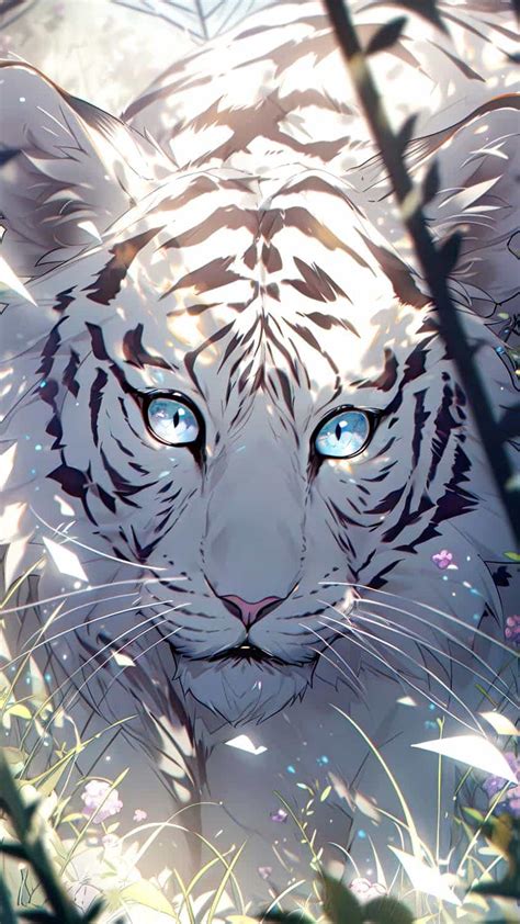 Anime White Tiger Iphone Wallpaper Hd Iphone Wallpapers