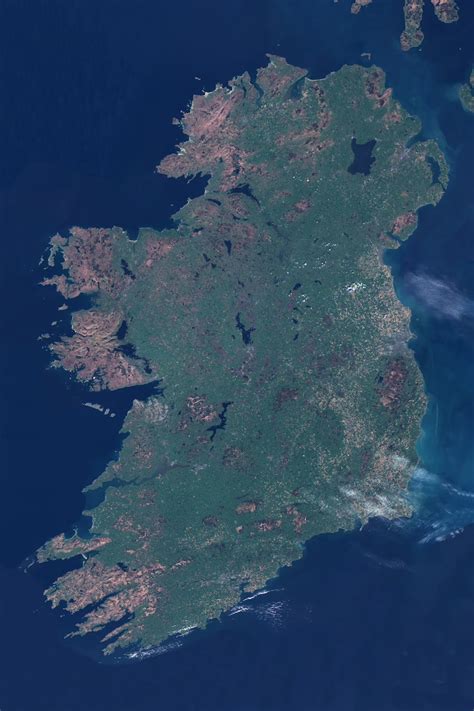 An Image Of The Island Of Ireland Taken From Space
