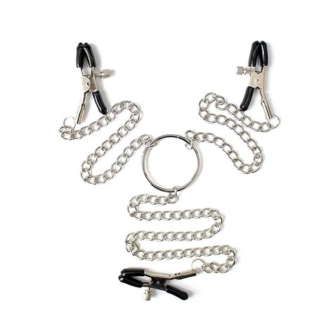 Stainless Steel Labia Clitoris Nipple Clamps With Vagina Clamps Metal Chain Bdsm Bondage