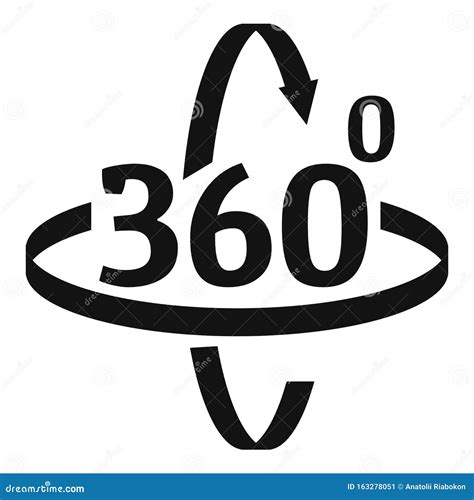 360 Degrees Cartoon Vector 113530719