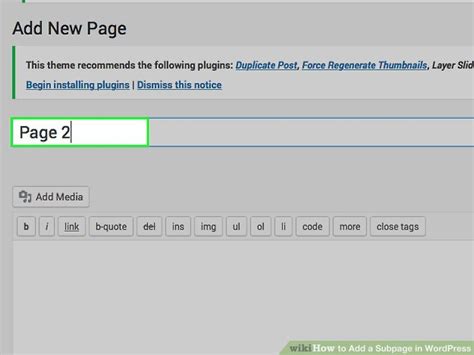 How To Add A Subpage In Wordpress 12 Steps With Pictures