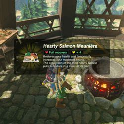 I love the game so much i tried to cook one of the dishes from the game, the salmon meuniere. Zelda: Breath of the Wild guide: Recital at Warbler's Nest ...